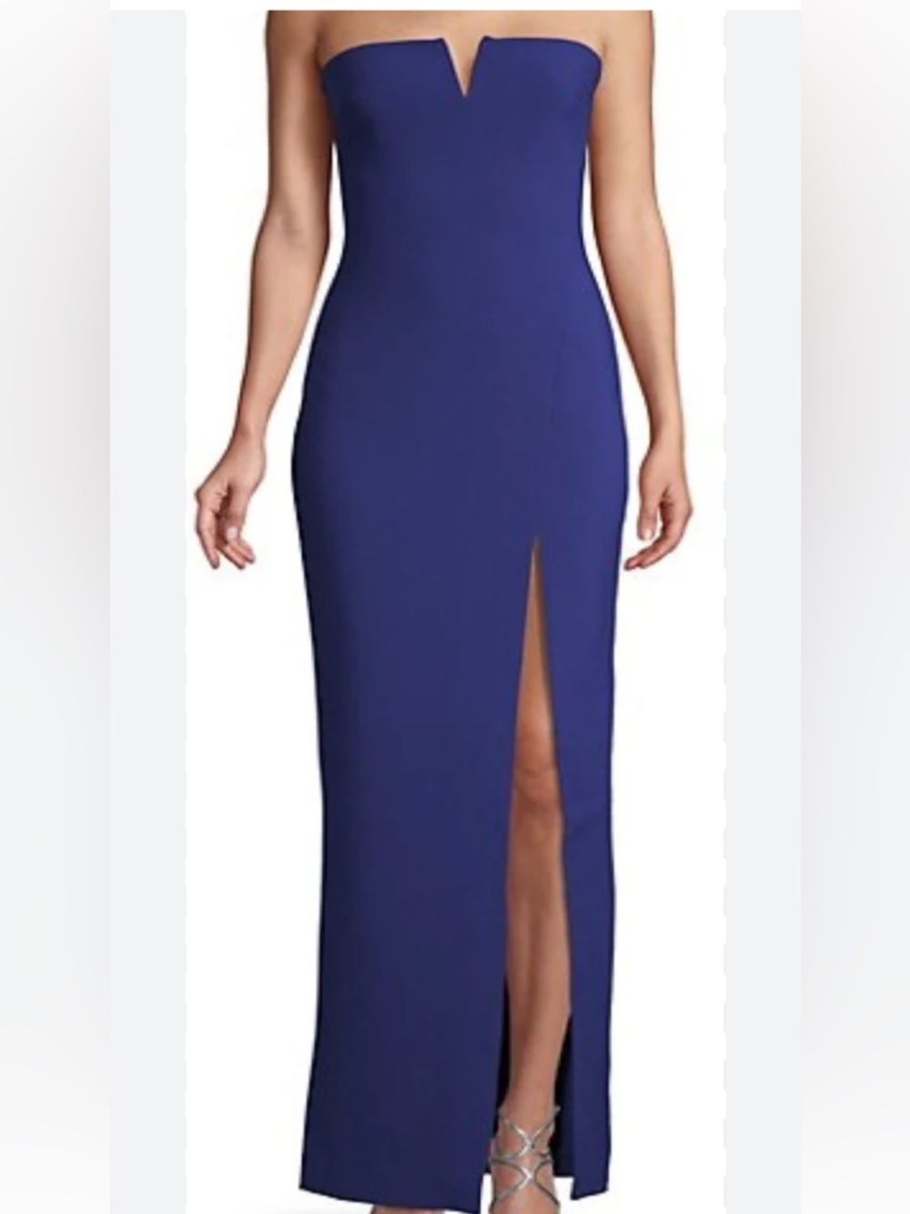 Likely Royal Blue Strapless Maxi Dress with Front Slit